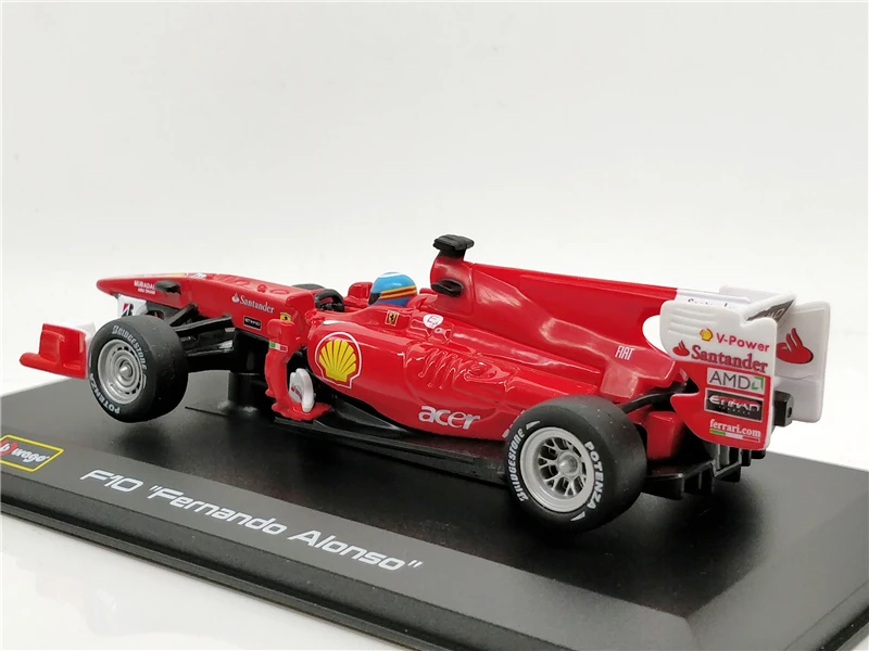 Bburago 1/32 1:32 Ferrari F1 Fernando Alonso No8 F1 формула 1 гоночный автомобиль литье под давлением дисплей Модель игрушки для детей мальчиков и девочек