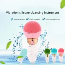 Ультразвуковая Очищающая щетка для лица, водонепроницаемый Электрический очищающий массажер для лица, инструмент для ухода за кожей, и Прямая поставка