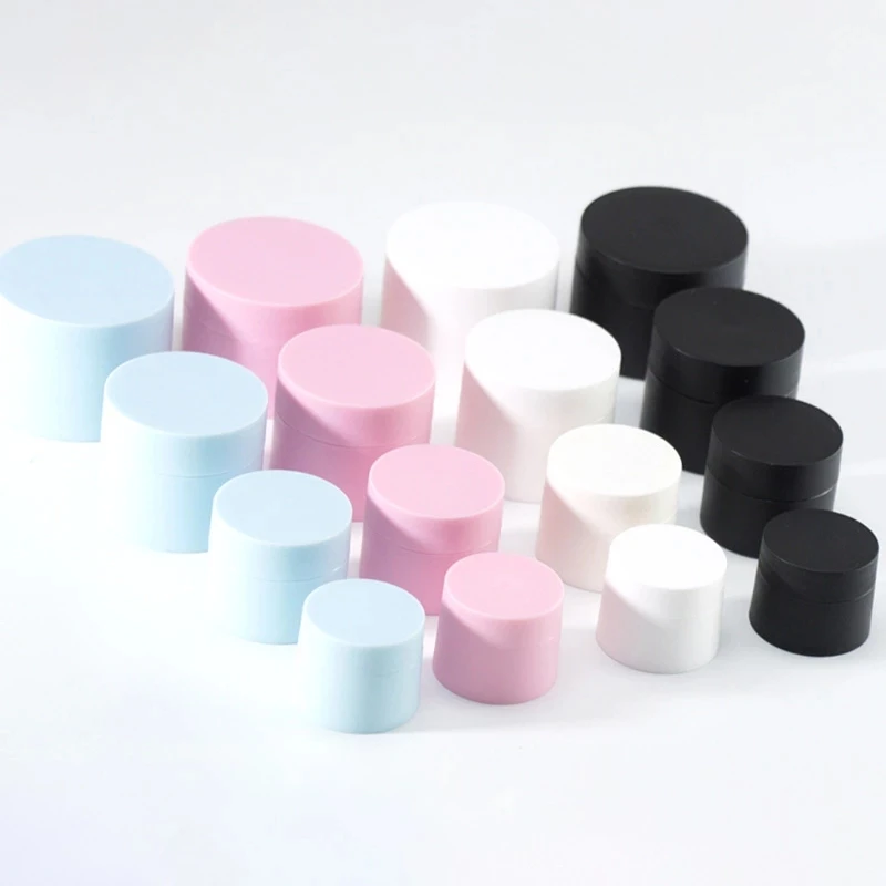 

20pcs/lot 15g 30g 50g Plastic Empty Makeup Jar Pot Refillable Sample Bottles Travel Face Cream Lotion Cosmetic Container