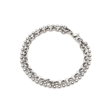 Модный мужской браслет из нержавеющей стали, двойной слой, цепочка, персонализированный браслет для мужчин, нарукавная повязка, ювелирное изделие, bileklik Homme