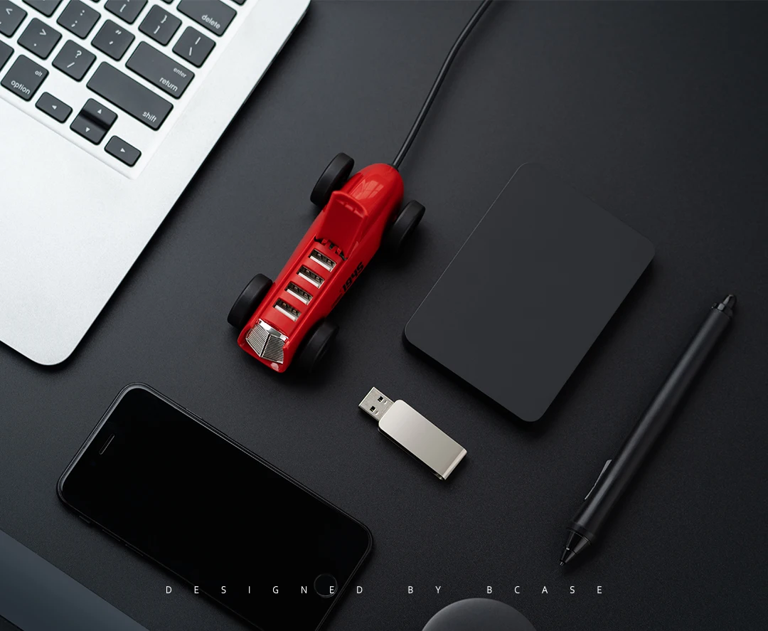 Xiaomi Bcase винтажный Автомобильный дизайн USB 2,0 концентратор разветвитель расширитель адаптер 4 порта Hab для телефона/U диск/беспроводная мышь/usb зарядка