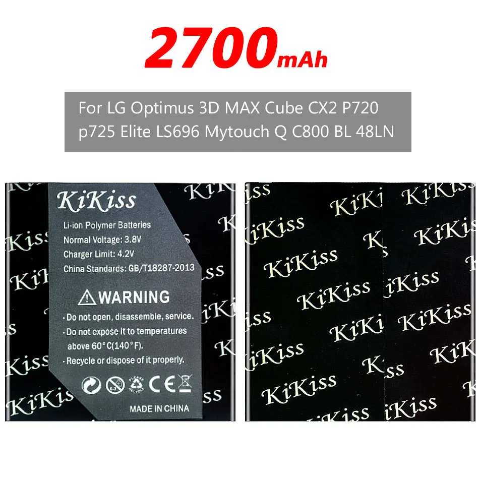 2700 мАч для LG BL 48LN Аккумулятор Optimus 3D MAX P720 P725 Elite LS696 myTouch Q C800 SU870 аккумулятор + трек