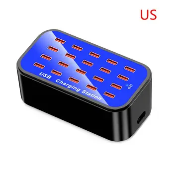 

20 Multi-Port USB Hub Adapter Desktop Wall Charger Charging Station for Phones R91A