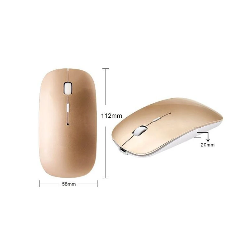MIYOWALO Bluetooth 4,0 беспроводной двойной режим 2 в 1 перезаряжаемая мышь 1600 dpi супер-тонкая Портативная оптическая мышь для Mac