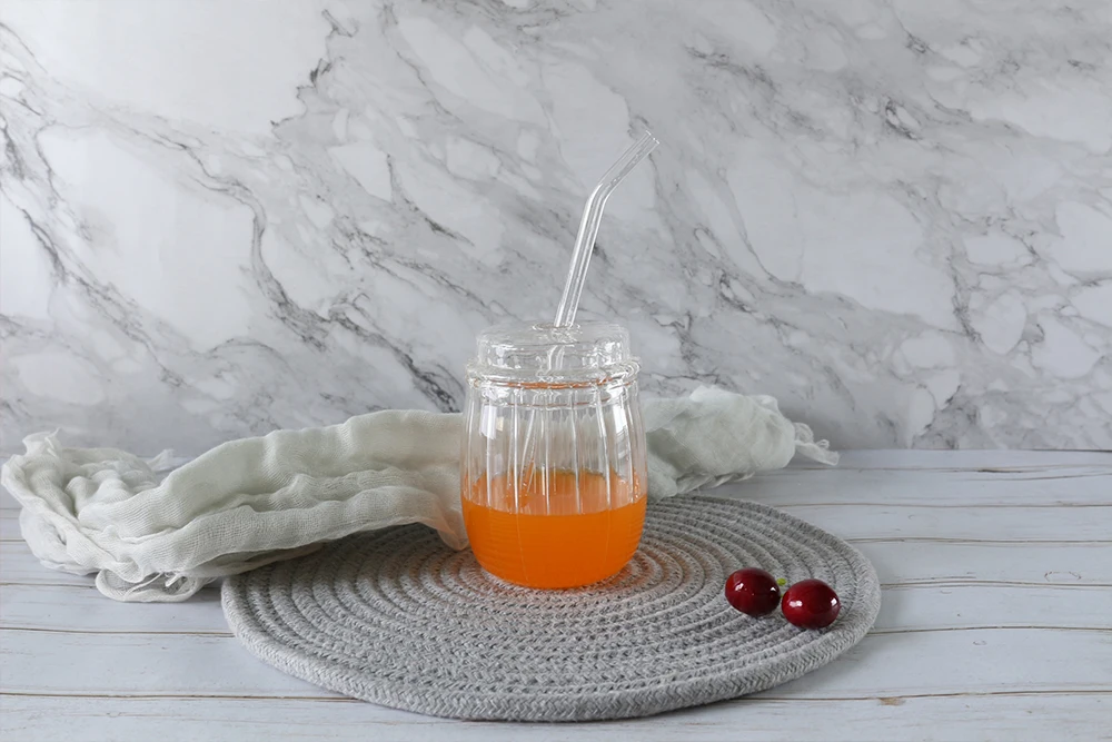 Креативная стеклянная кружка с соломинкой Для холодного напитка для домашнего использования и вечерние кружки для вина