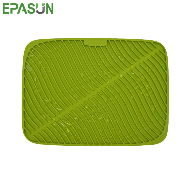 

Large Silicone Placemat Dish Drying Mat Kitchen Table Mat Drain Sink Anti-Bacterial Draining Pad Pot Holder Food Grade Cup