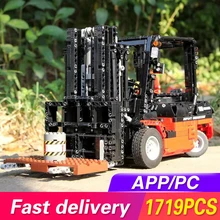 Lepining criador técnica rc engenharia série carro empilhadeira caminhão modelo kit blocos de construção tijolos educativos brinquedos para crianças(China)