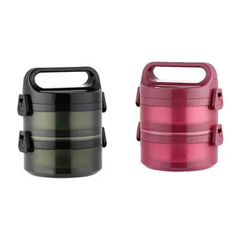

Bento Box,Stainless Steel 2 Layer Thermal Lunch Box Bento for Office Student,Portable Food Container Leakproof