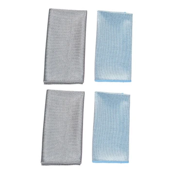 

Microfiber Lint-free Cleaning Cloths for Wine Glasses Windows Mirrors Kitchen Bar Glassware Car Windshields Wiping Towels 4pcs