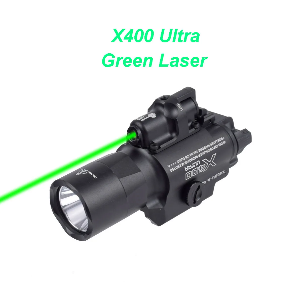 Tactical Gun Light X400 Ultra Flashlight With Red/green Laser Sight Fit 20mm Rail For Pistol