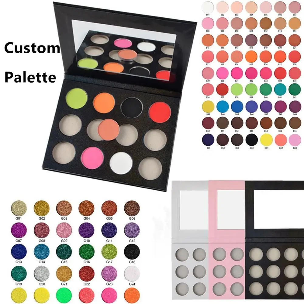No Logo Eye Shadow Pallet Wholesale 12 Color Eyeshadow Custom Palette