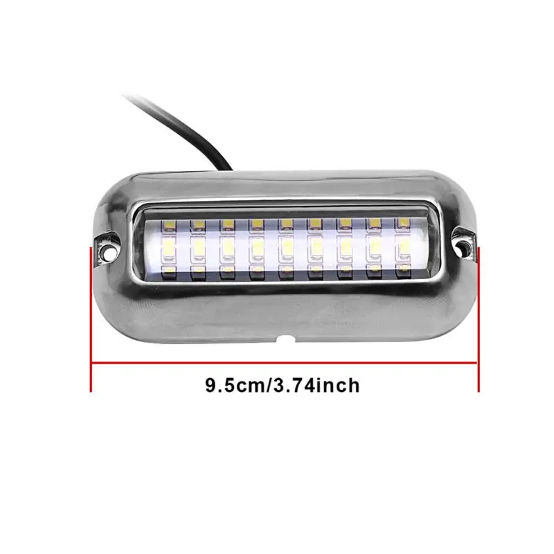 Горячий синий 27 Светодиодный подводный лодка морской транца светильники из нержавеющей стали Понтон Яхты кормовой рыбалки ночник YHQ