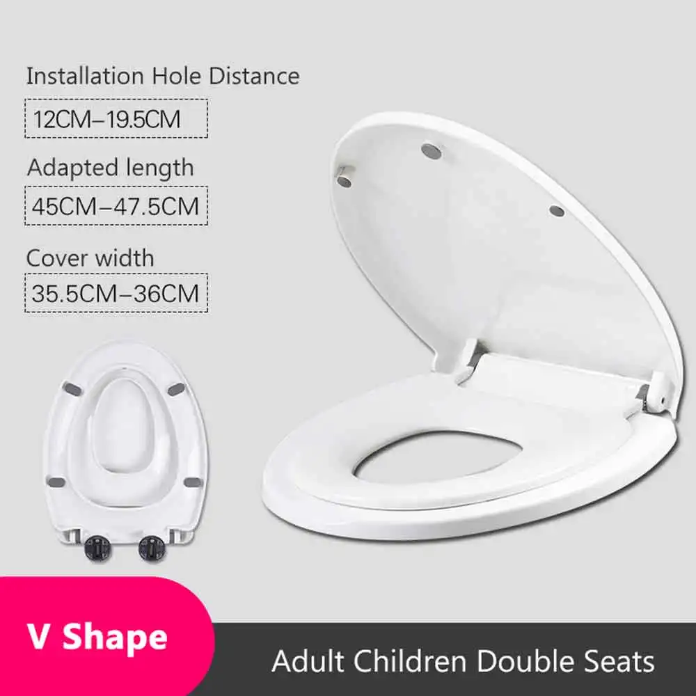 Double Layer Adult Child Toilet Seat Children's pot Training Cover Prevent Falling Toilet Lid For Kids Slow-Close Travel Pot 4