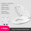 Double Layer Adult Child Toilet Seat Children's pot Training Cover Prevent Falling Toilet Lid For Kids Slow-Close Travel Pot 4