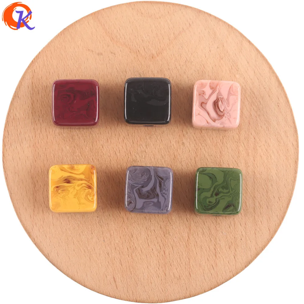 

Cordial Design 15x15MM 100Pcs Resin Beads/Jewelry Accessories/DIY/Square Shape/Marble Effect Beads/Hand Made/Earring Findings