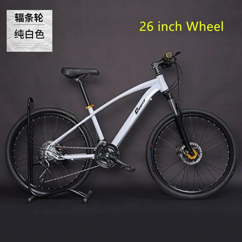 Бренд горный велосипед Углеродистая стальная рама 24 27 30 Скорость 24 26 дюймов колесо MTB велосипед Спорт на открытом воздухе горные Bicicleta - Цвет: 26 inch white