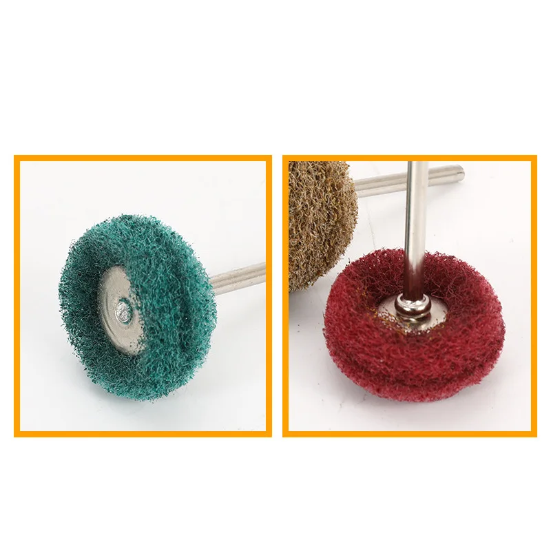 1 Inch(25mm) Mix Grit Abrasive Buffing Polishing Wheels Burr for Proxxon Dremel Rotary Tools-1/8 Inch(3mm) Shank Pack of 48Pcs