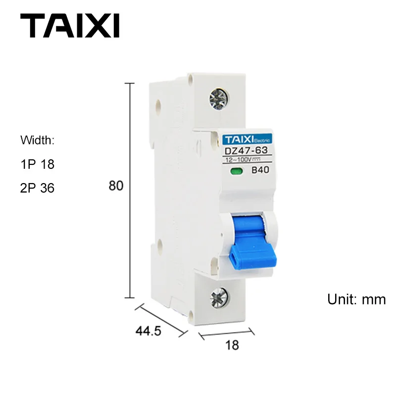 DC 12V 24V 48V 54V 72V 100V MCB 1P 2 полюса автоматический выключатель электрический автомобиль