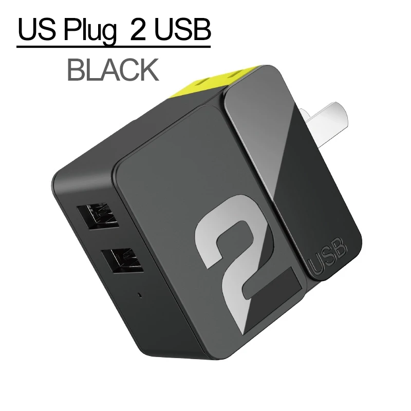 ROCK USB зарядное устройство с двумя/четырьмя портами usb быстрое зарядное устройство EU US Plug дорожное настенное зарядное устройство для iPhone samsung Xiaomi Мобильные Телефоны Планшеты - Тип штекера: US Plug 2 USB