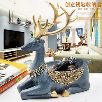 

Nordic ins creative storage box storage artifact porch deer decoration shoe cabinet living room desktop storage box p5