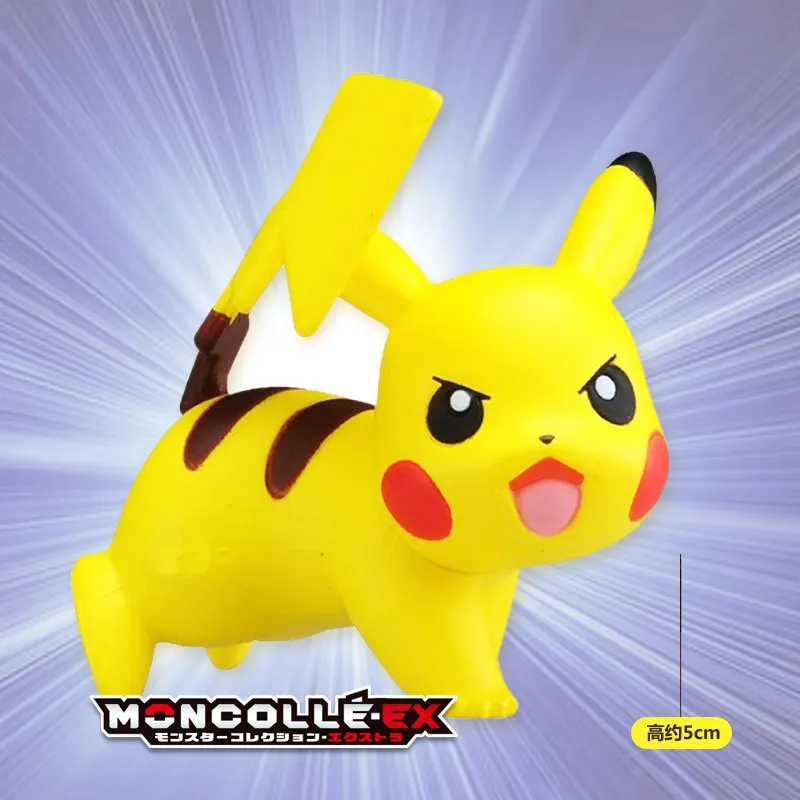 Takara Tomy Pokemon monglue EX Sun Moon 4 см мини игрушка Коллекционная Фигурка Пикачу боевая поза