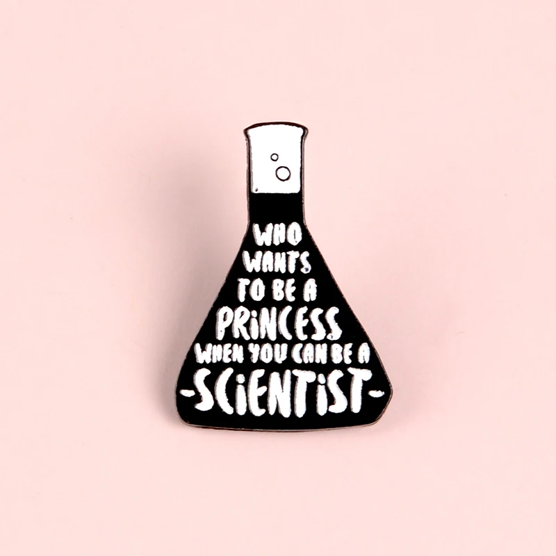 Черная эмалированная булавка, научная химическая экспериментальная чашка, учёный, Заказная брошь на рюкзак, одежда с отворотом, булавка, бижутерия, подарок