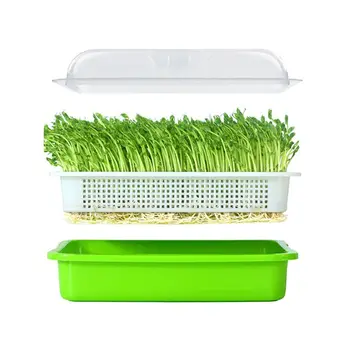 

Drop Ship&Wholesale Seed Sprouter Tray BPA Free PP Soil-Free Wheatgrass Grower Lid Plate Hydroponic Nov.25