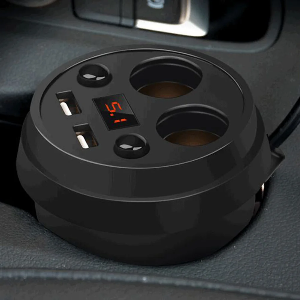 Автомобильное зарядное устройство 2 USB DC/5 V 3.1A чашка питания адаптер прикуриватель разветвитель зарядное устройство для мобильного телефона s с напряжением светодиодный дисплей