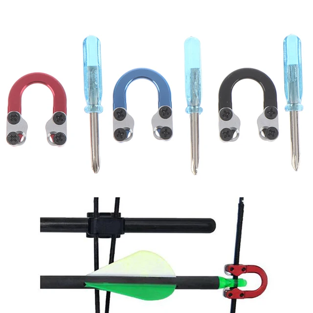 US $2.80 Archery Metal D Ring Aluminum U Nock Bowstring Safety Rope Bow Release Buckle Aid Compound Bow Hunt