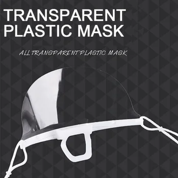 

10pcs/Box Anti-Fog Transparent Mask Anti Spit Plastic Mouth Mask Environmental Protection Plastic Anti Droplet