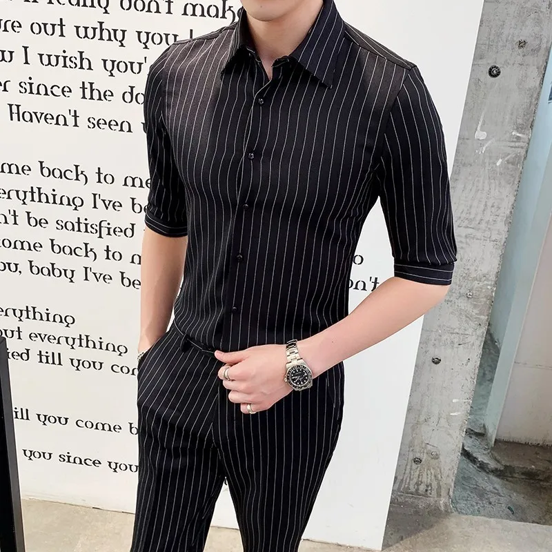 Business Formal Shirts Men Suit Casual 