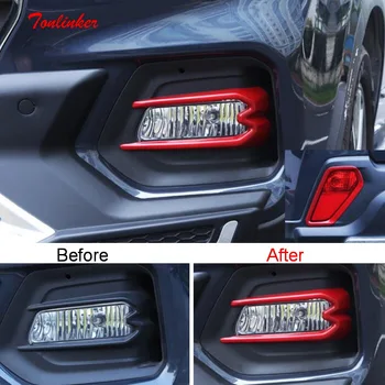 

Tonlinker Cover sticker for Hyundai IX35 2018-19 Car styling 2 Pcs ABS Chrome Exterior parts Front/Rear fog light Cover Stickers