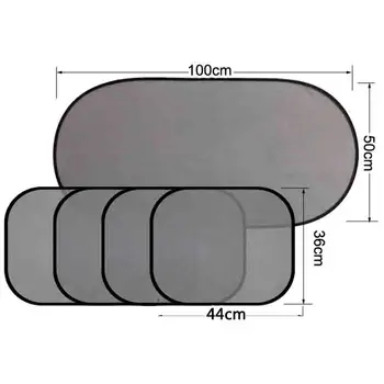 

Hot 5pcs/set Car Side Rear Window Windshield Mesh Sunshade Visor Cover Shield Front Rear Side Curtain Car Styling Covers Sunshad