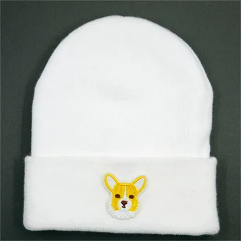 

Golden Retriever embroidery Cotton Thicken knitted hat winter warm hat Skullies cap beanie hat for kid men and women 313