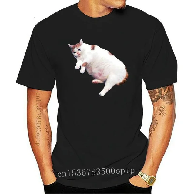 New Cat T Shirt Sad Fat Cat Overweight 