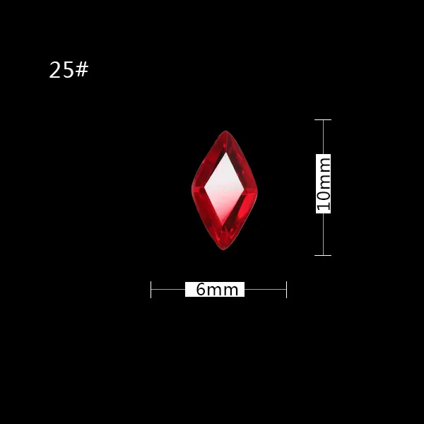 AAAAA класс 99% похожие Swa siam цветные точечные крошечные формы d Стразы для украшения ногтей камни многоцветные link1 No1-No15 - Цвет: No25 6x10mm