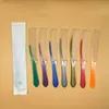 10pcs plastic comb hairdressing Hotel Disposable Combs Long Strip Household Wood Hairbrush Toiletries Plastic Comb Hairdressing 6