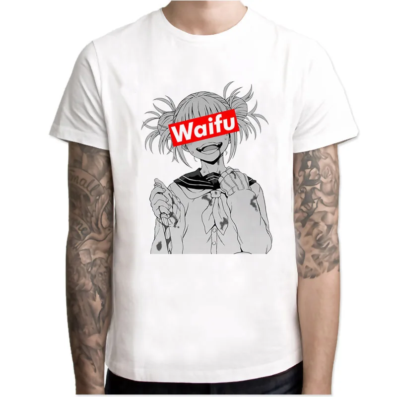 

boku no hero academia Fashion Brand Streetwear Male T-shirts Print White T Shirt Fitness Graphic tshirt men