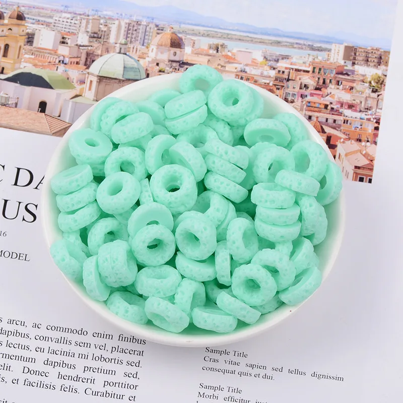 New Miniature Mini Food Fruits and Vegetables Kitchen Toys Resin Fake Food Mini Colorful Donut Toy for Doll Children Kids Toys