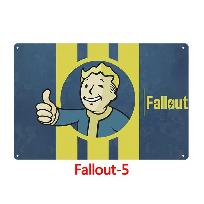 Ретро металлический оловянный плакат с подписью fallout 3 4 Игра металлический знак паб домашняя доска металлический винтажный домашний Декор настенный Декор Бар Украшение