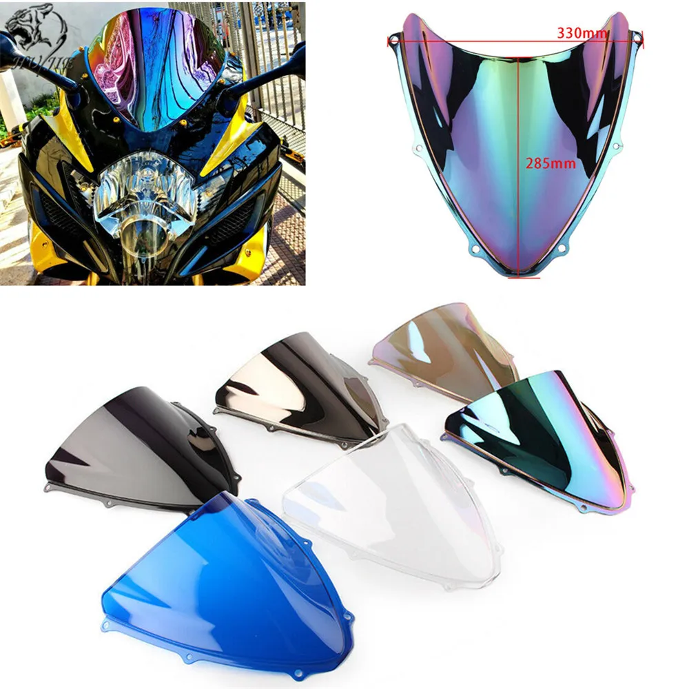 Черный мотоцикл лобовое стекло, ветровой щиток для Suzuki GSXR600 ...