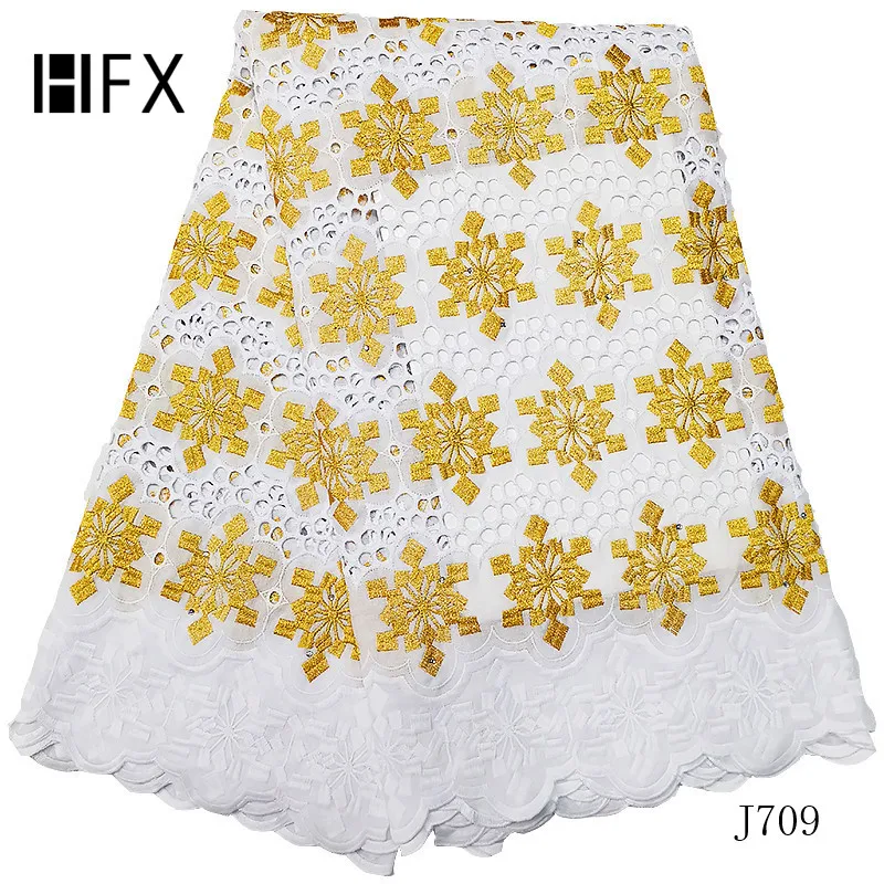 

HFX african lace fabric 2019 high quality multi color swiss voile lace in switzerland punch cotton embroidery nigerian laceL709