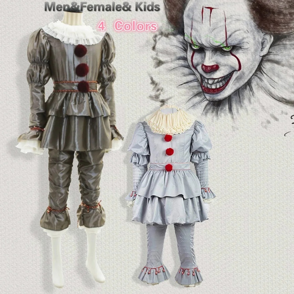 Костюм на Хэллоуин Pennywise костюм клоуна для взрослых косплея (для мужчин женщин и