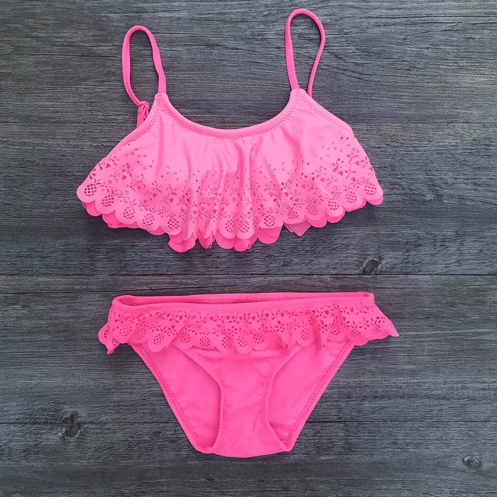 Kawaii/купальный костюм для девочек комплект из 2 предметов плавания Falbala детский
