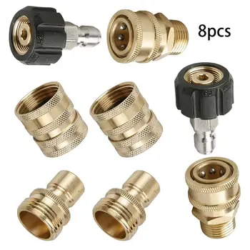 

8 Pcs Sprayer Tube Adapter Set Pressure Washer Male Female Fitting Quick Release 449C
