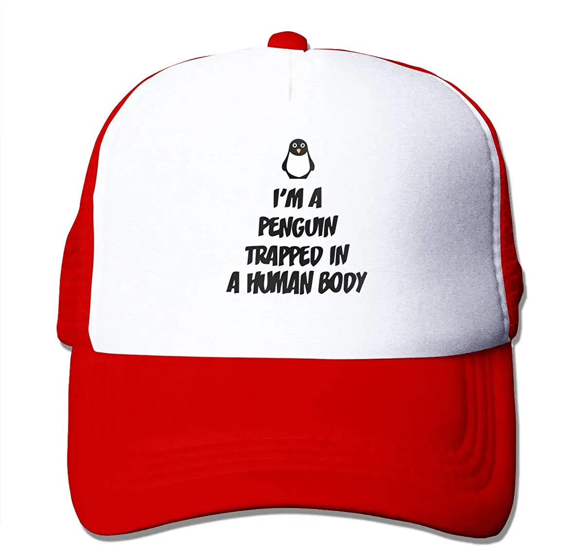 Унисекс Кепка водителя грузовика I'm пингвин в ловушке человеческого тела Женская Регулируемая сетчатая Кепка последние Snapback шляпы