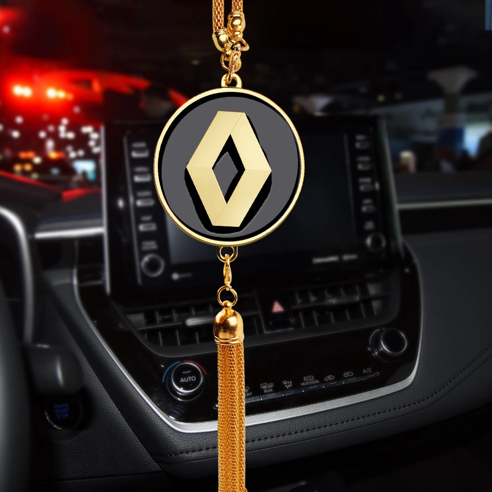 Автомобильный Стайлинг внутреннее зеркало заднего вида золотое украшение-эмблема Подвеска для Renault duster megane 2 logan renault clio аксессуары