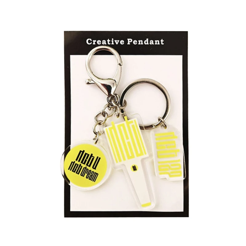 KPOP NCT IZONE Red Velvet IKON Produce 101 X ONE Keychains Key Chains Chain Ring Keyring Pendant Fans Gilfs Wholesale New