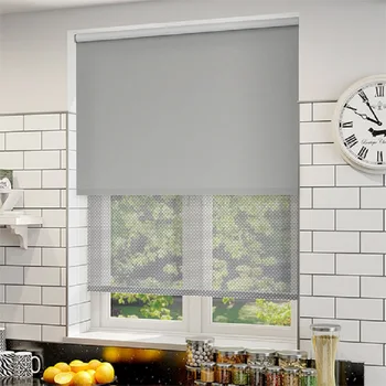 

Blockout Double Roller Blinds Day Night Dual Blinds CUSTOMIZE SIZE Sunscreen and 653 Fabric