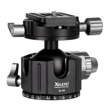 

XILETU G-44 Camera Aluminum Alloy Tripod Ball Head 360 Degree Panorama Ballhead with Quick Release Plate for ARCA-SWISS